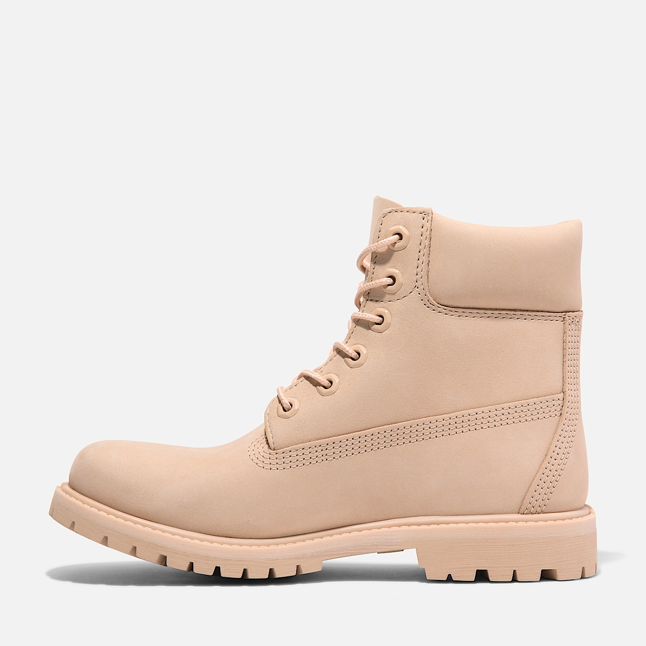 Botte impermable lace Timberland Premium 6Inch pour femmes TBL Nubuck beige clair ALT6