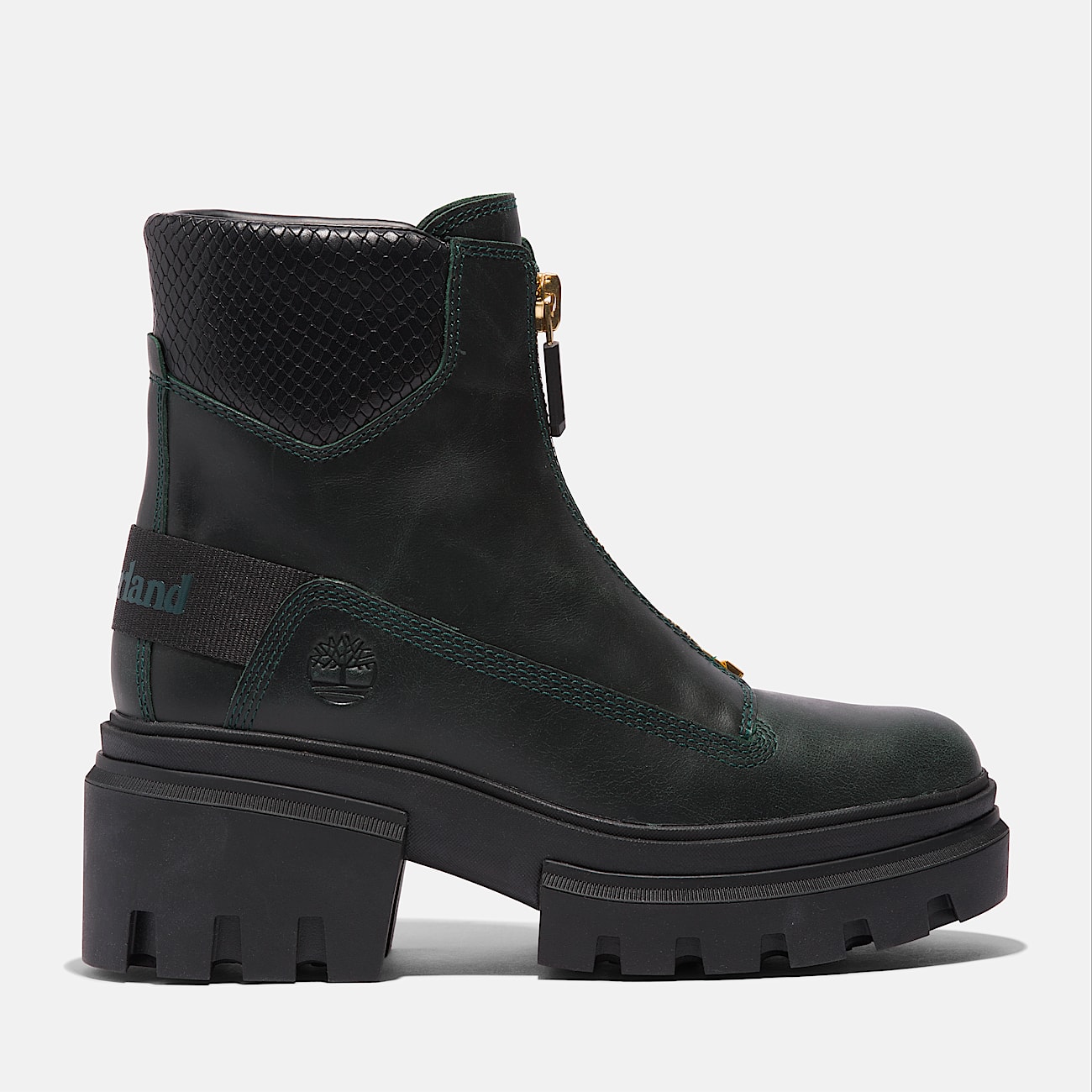 Womens Everleigh FrontZip Boot TBL Dark Green FullGrain HERO