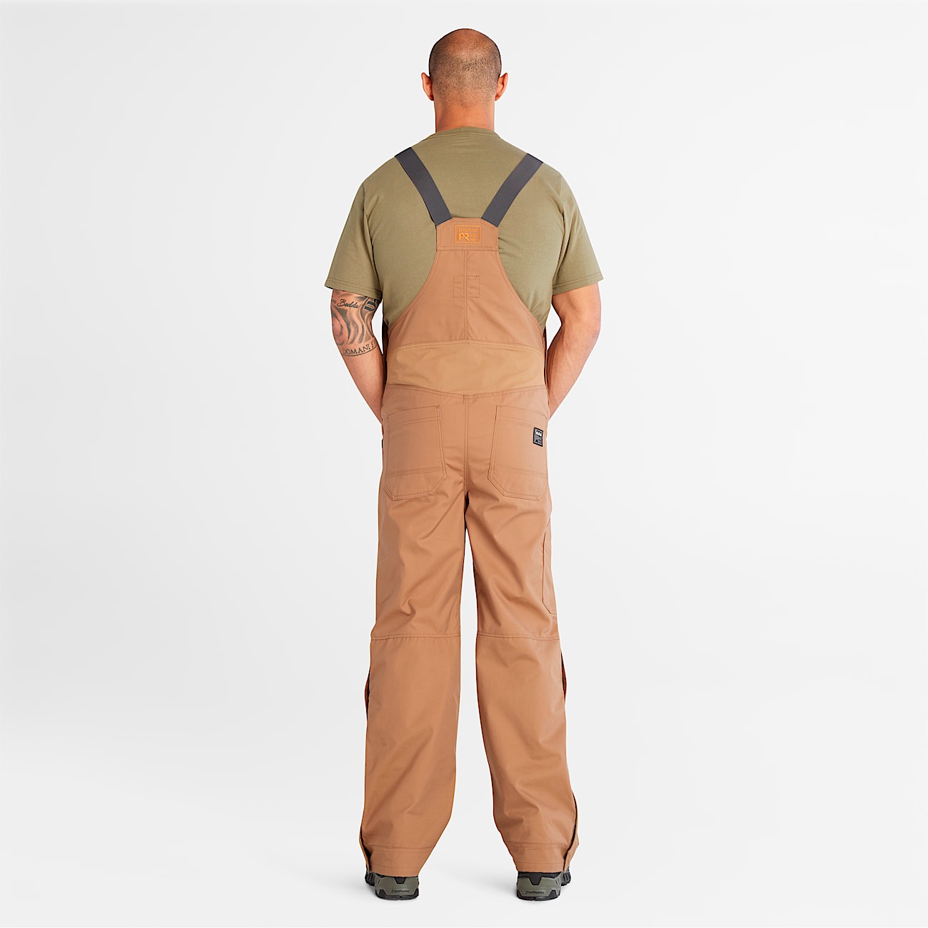 Mens Timberland PRO Morphix Athletic Flex Carpenter Bib Overall TBL Dark Wheat ALT9