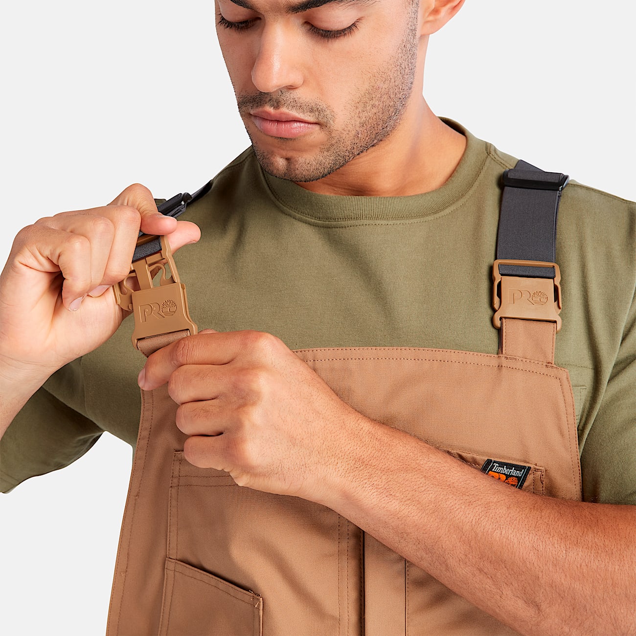 Mens Timberland PRO Morphix Athletic Flex Carpenter Bib Overall TBL Dark Wheat ALT3