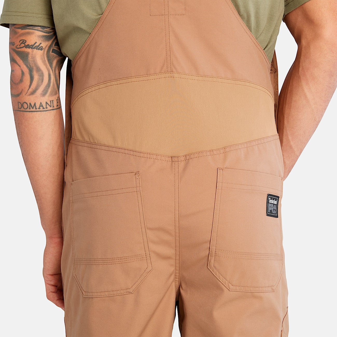Mens Timberland PRO Morphix Athletic Flex Carpenter Bib Overall TBL Dark Wheat ALT7
