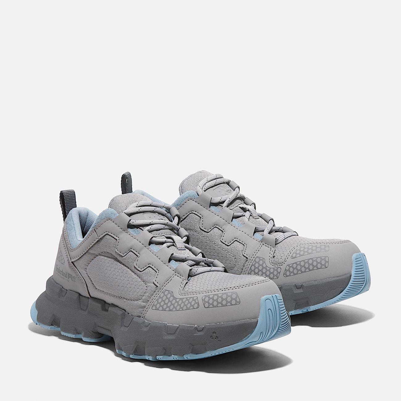 Womens Timberland PRO Powertrain EV Composite Toe Work Sneaker TBL GreyBlue ALT4