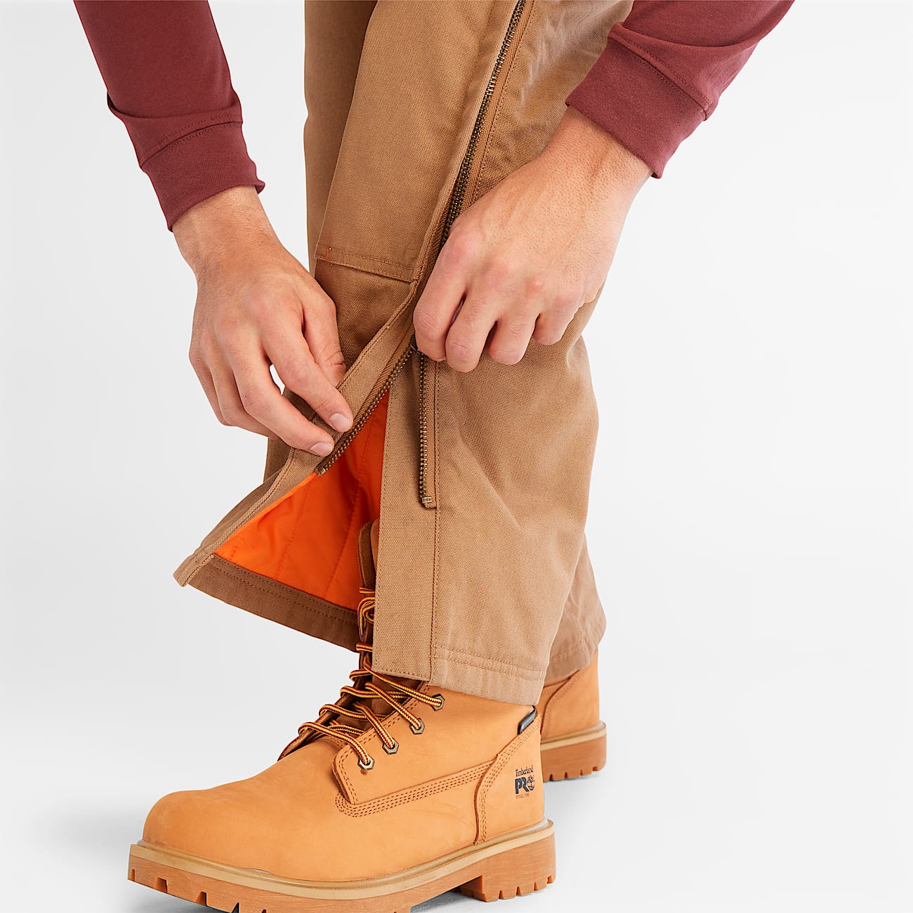 Mens Timberland PRO Gritman Insulated Bib Overall TBL Dark Wheat ALT4