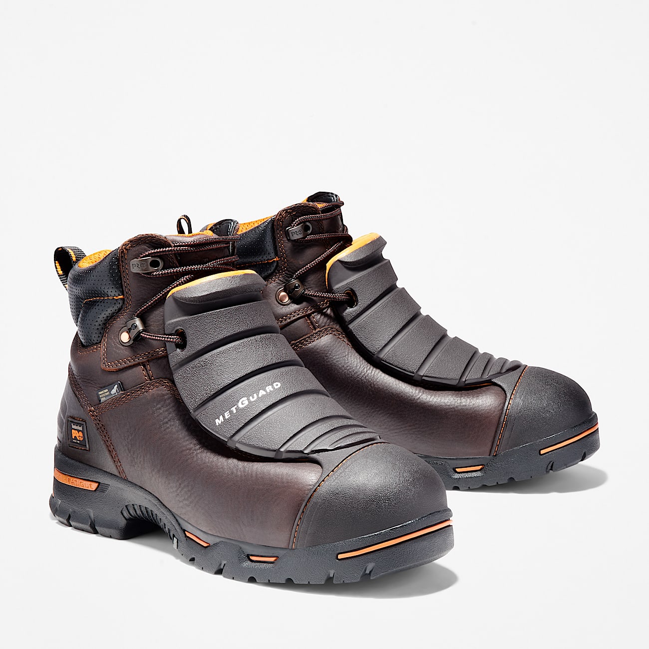 Botas de trabajo Endurance Met Guard steel toe para hombre TBL Piel plena flor marrn oscuro ALT4