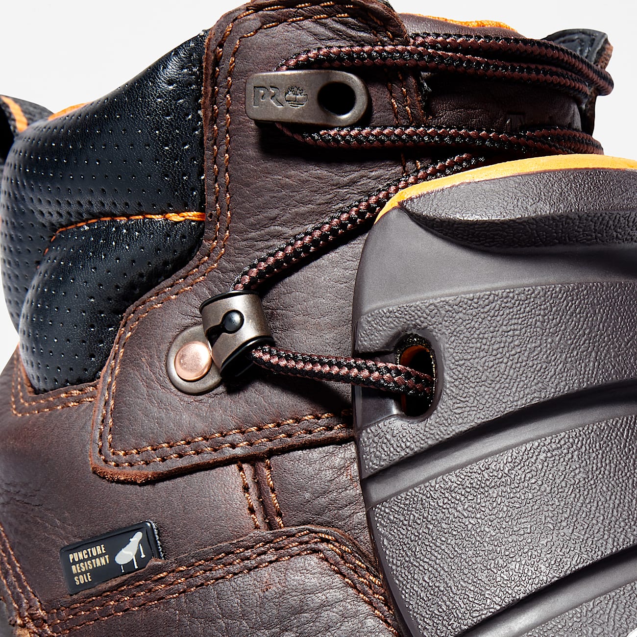 Botas de trabajo Endurance Met Guard steel toe para hombre TBL Piel plena flor marrn oscuro ALT6