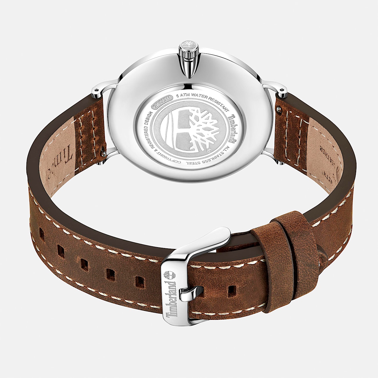 Mens Rangeley Watch TBL Grey FaceBrown Band ALT1