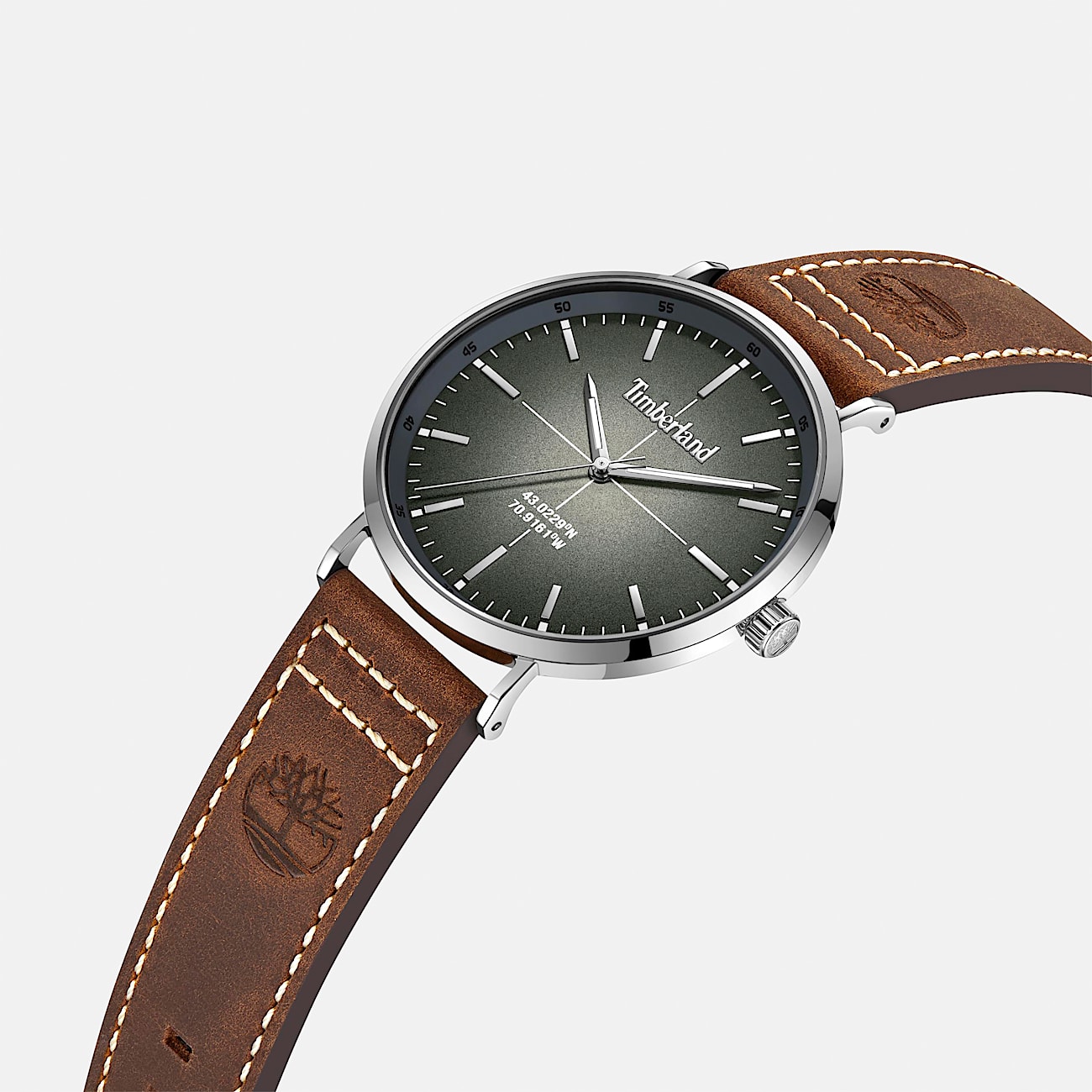 Mens Rangeley Watch TBL Grey FaceBrown Band ALT2