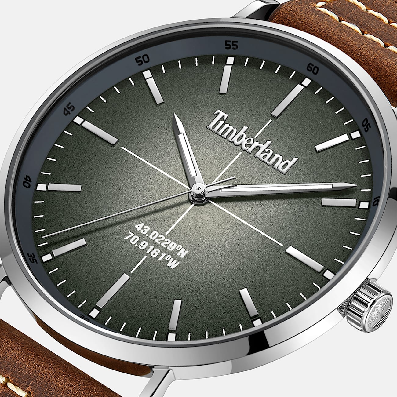 Mens Rangeley Watch TBL Grey FaceBrown Band ALT4