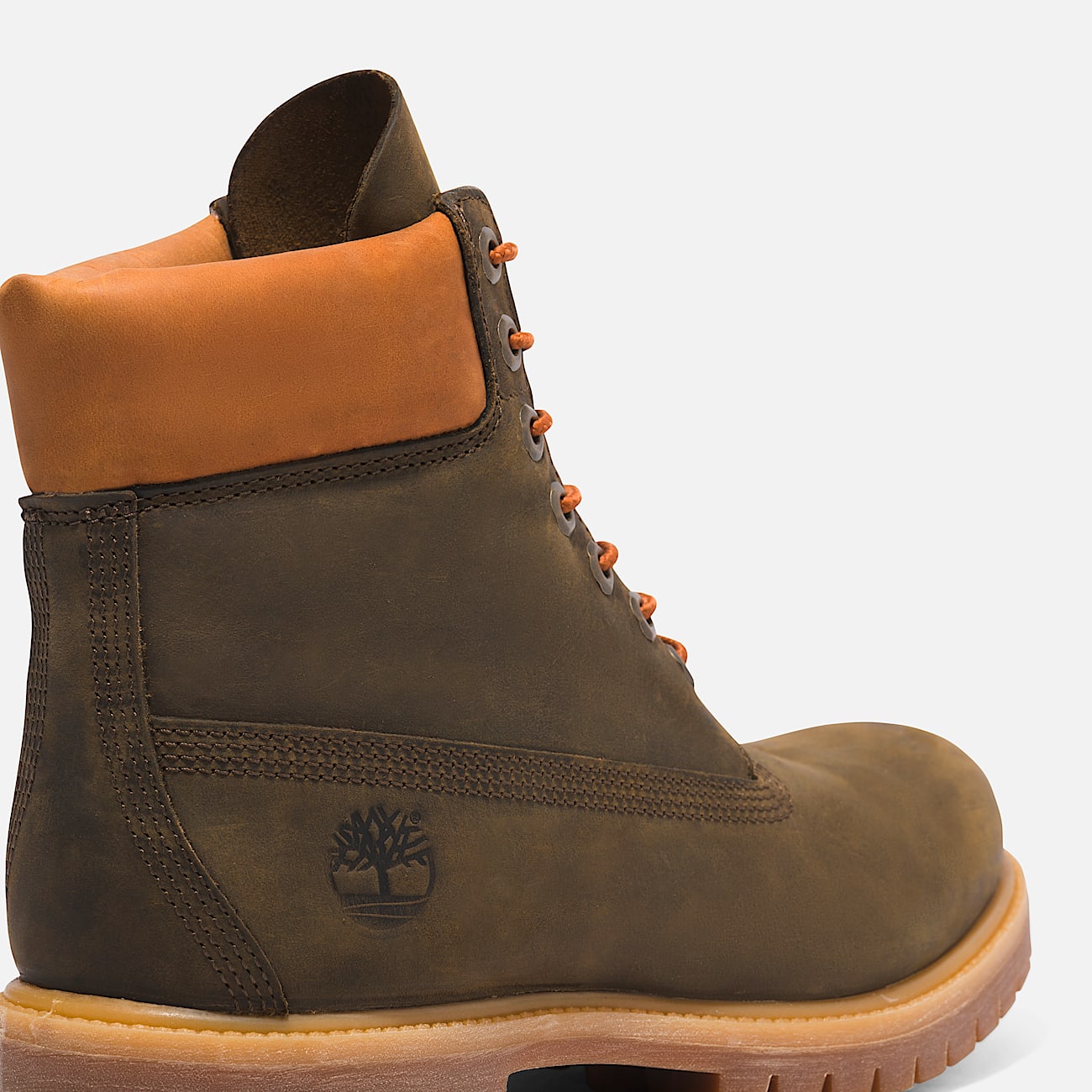 Mens Timberland Premium 6Inch Waterproof Boot TBL Olive Brown FullGrain ALT7