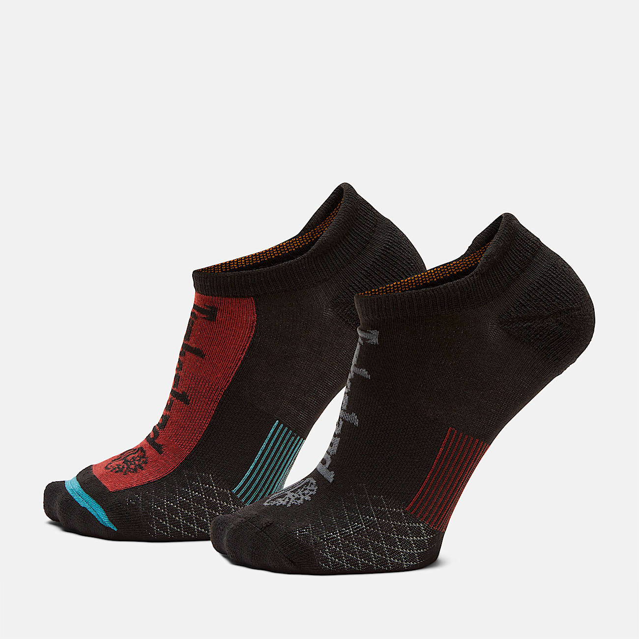 Mens 2Pack Top Stripe Lockup No Show Sock TBL Chili Oil HERO