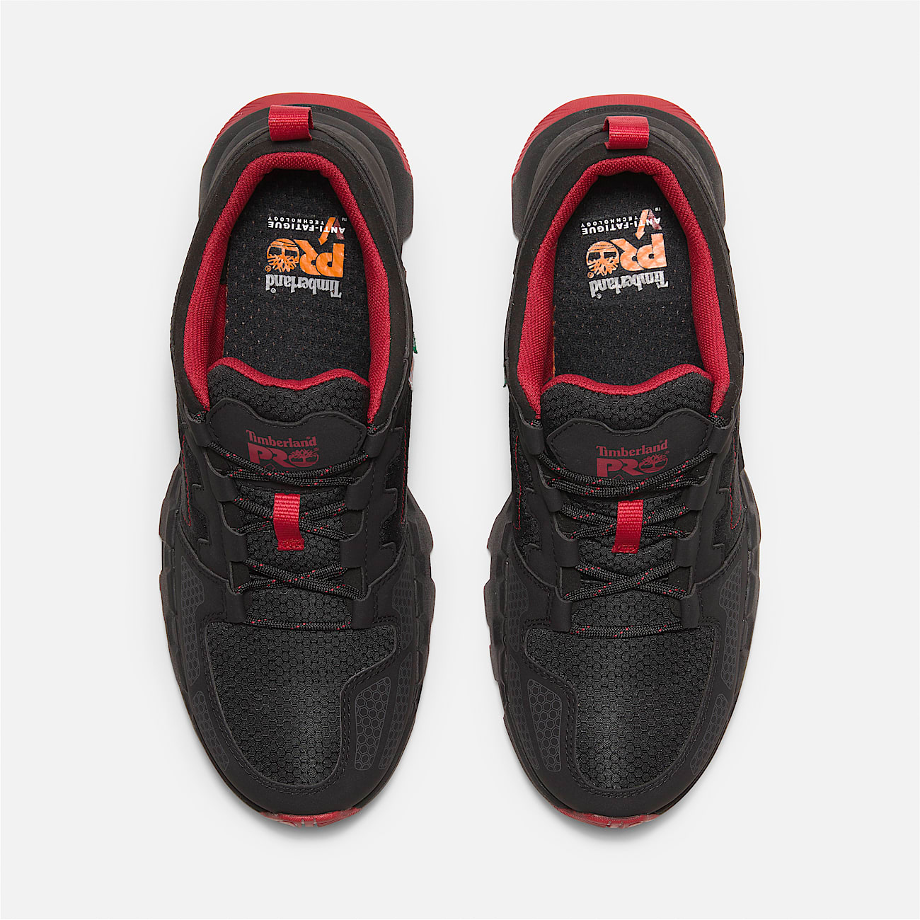 Mens Timberland PRO Powertrain EV CompToe Work Sneaker TBL BlackRed ALT2