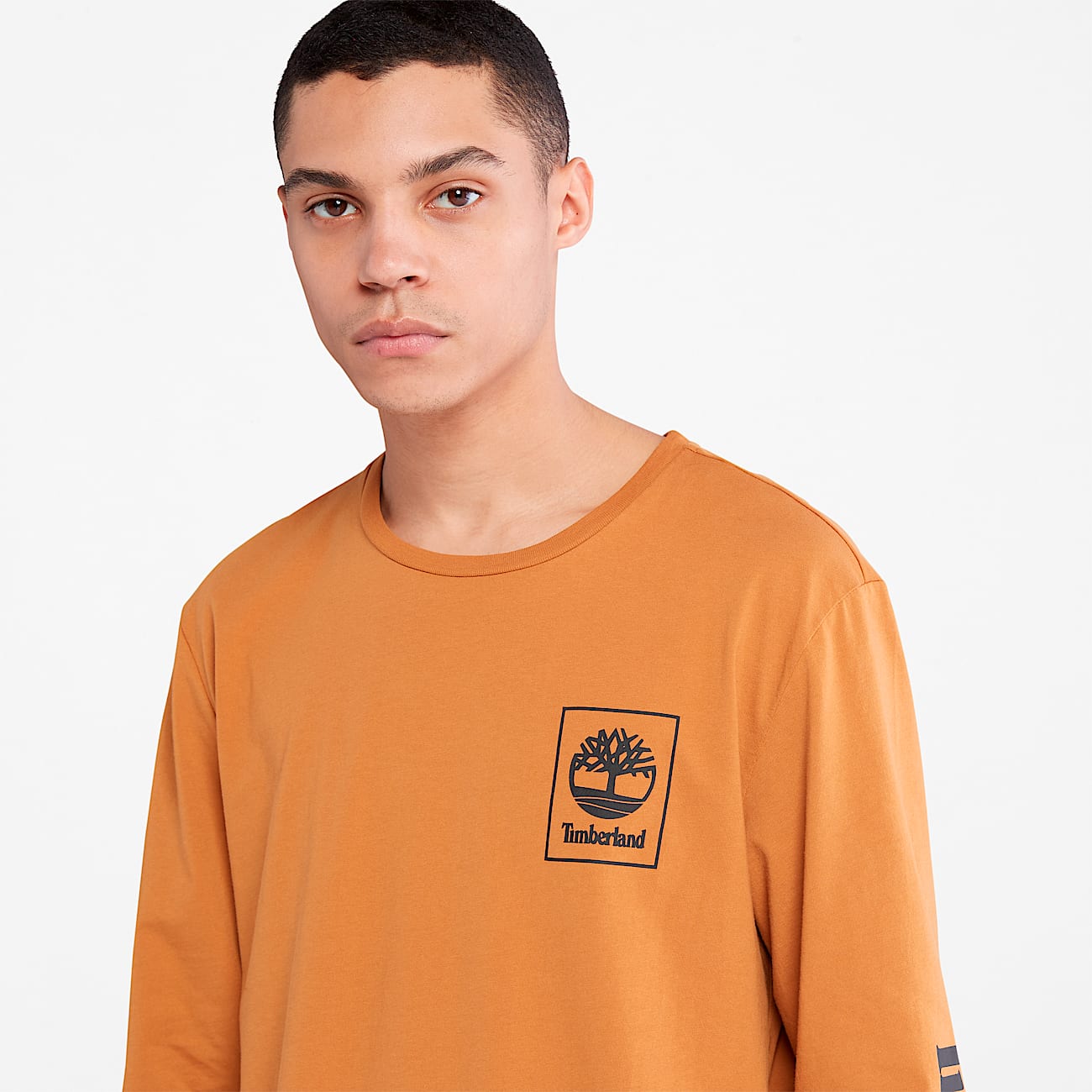 Mens Logo LongSleeve TShirt TBL WheatBlack ALT4