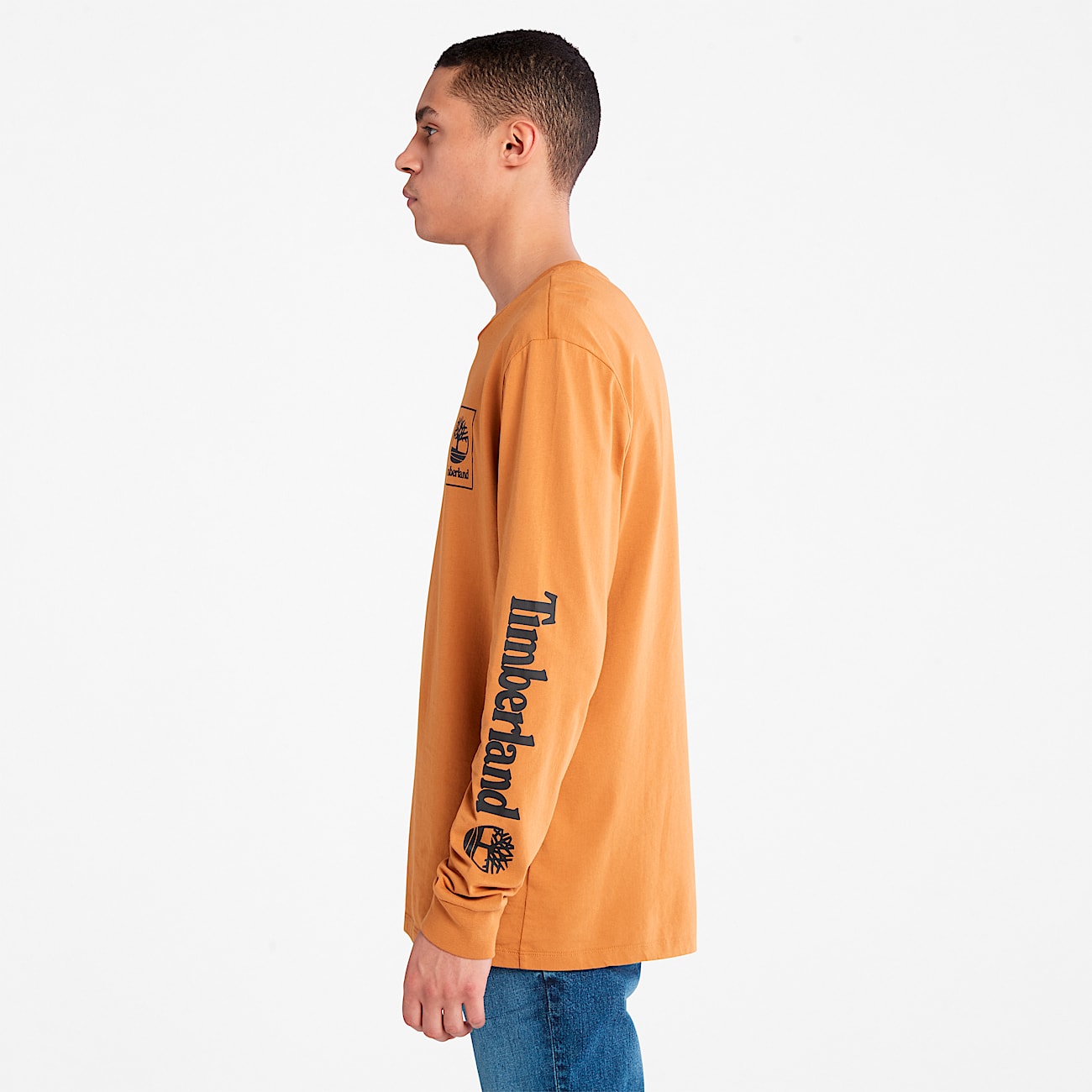 Mens Logo LongSleeve TShirt TBL WheatBlack ALT3