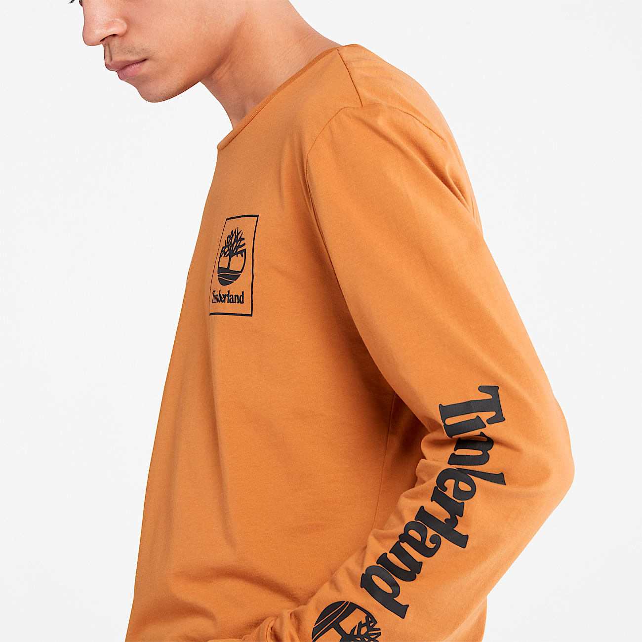 Mens Logo LongSleeve TShirt TBL WheatBlack ALT5
