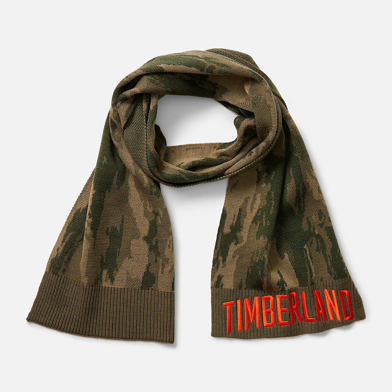 Camo Jacquard Scarf TBL Leaf Green HERO