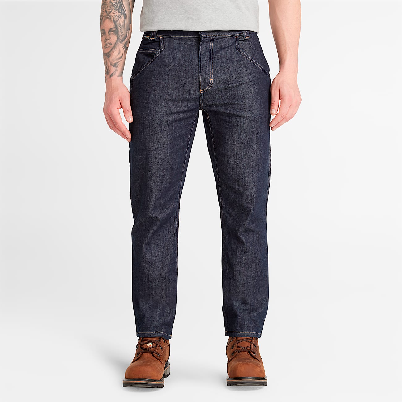 Mens Timberland PRO Ballast Pro AthleticFit Denim Jeans TBL Rinse Wash HERO