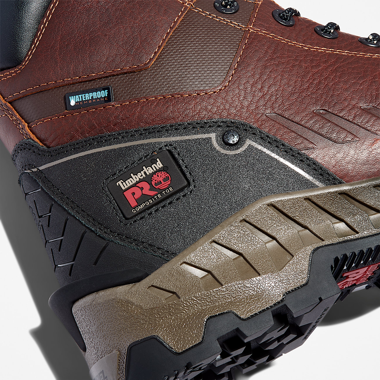 Mens Work Summit 8 Composite Toe Waterproof Work Boot TBL Brown ALT6