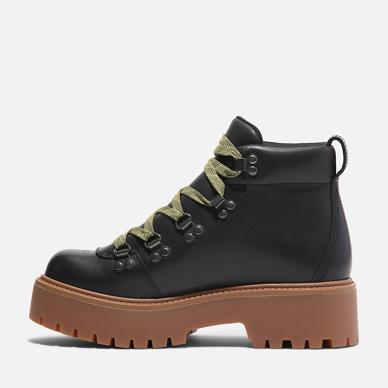 Womens Stone Street Mid LaceUp Platform Hiker TBL Black FullGrain ALT6