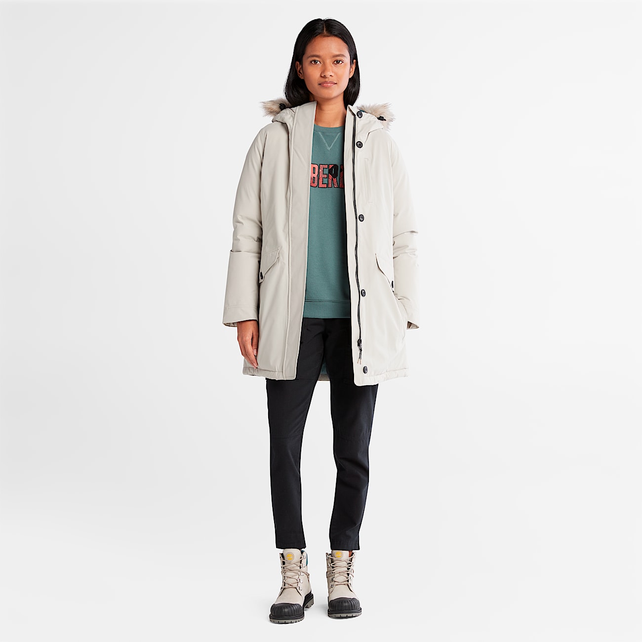 Womens Essential Waterproof Parka TBL Taupe ALT2