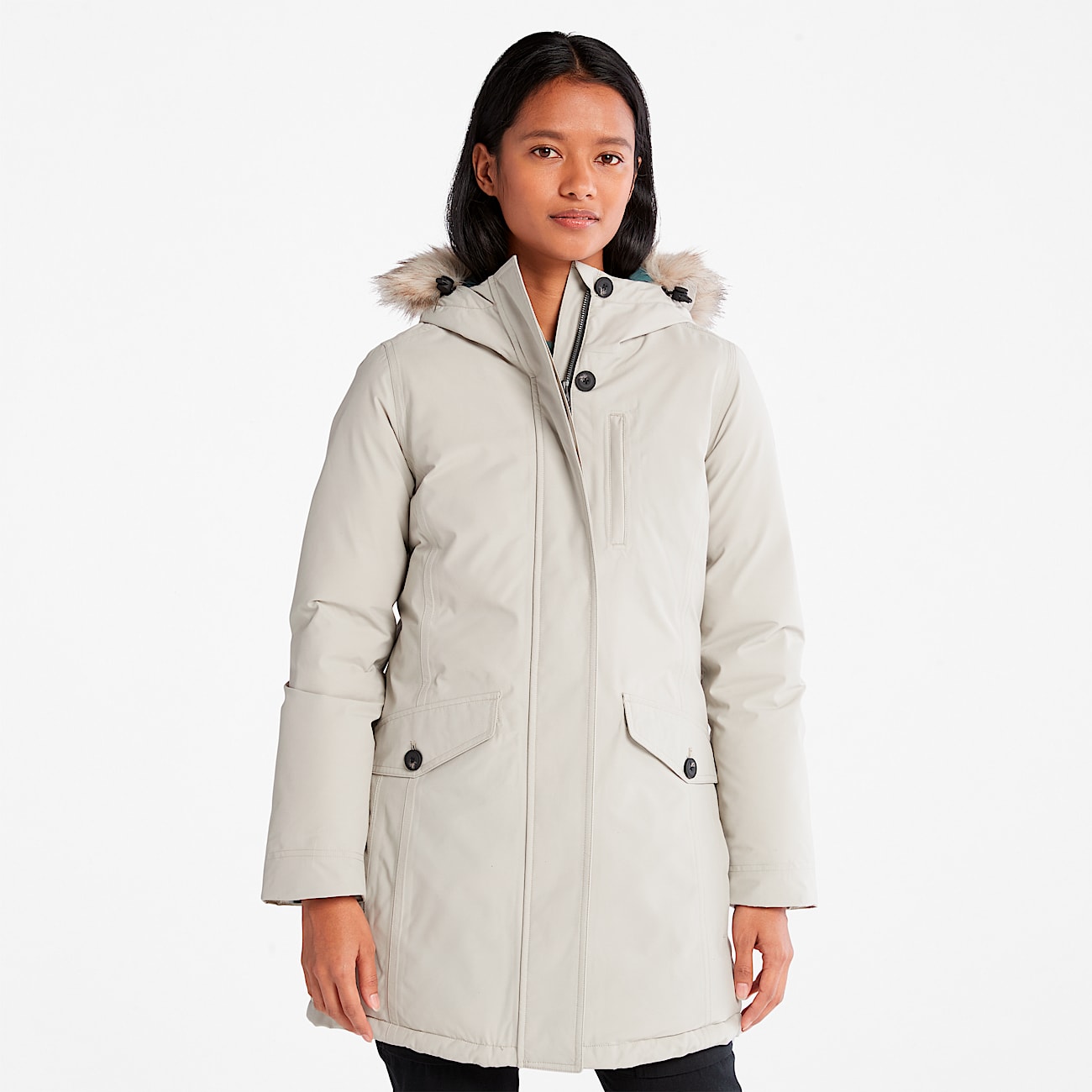 Womens Essential Waterproof Parka TBL Taupe HERO