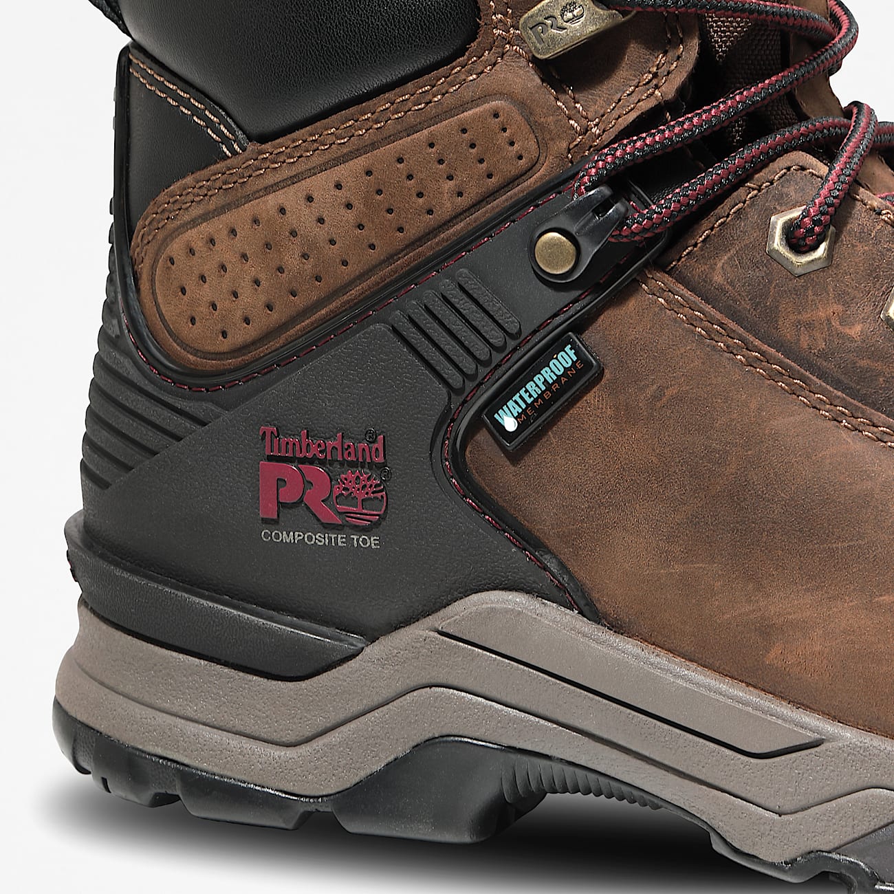 Womens Hypercharge 6 Composite Toe Waterproof Work Boot TBL BrownPurple ALT7