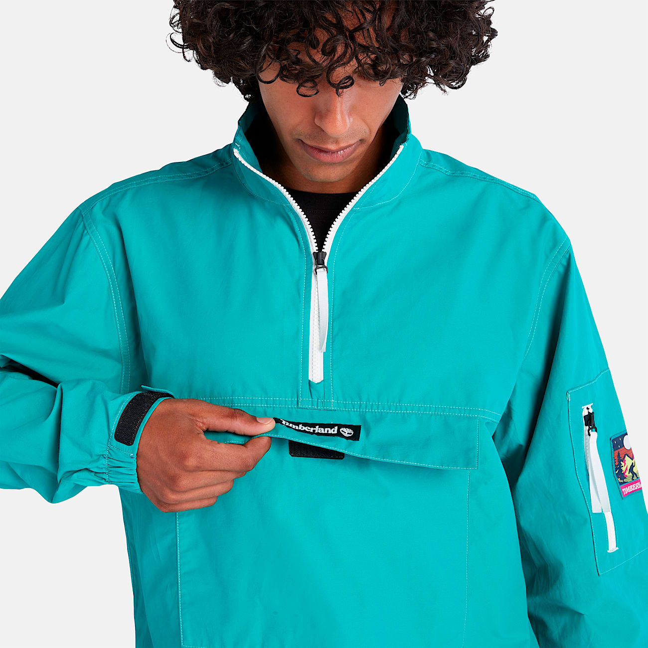 Mens Lightweight Hiking Jacket TBL Columbia Blue ALT2