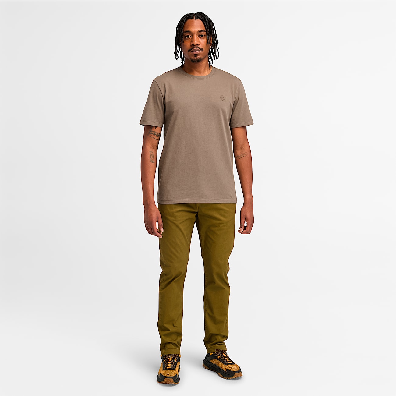 Mens Oyster River ShortSleeve TShirt TBL Medium Brown ALT1