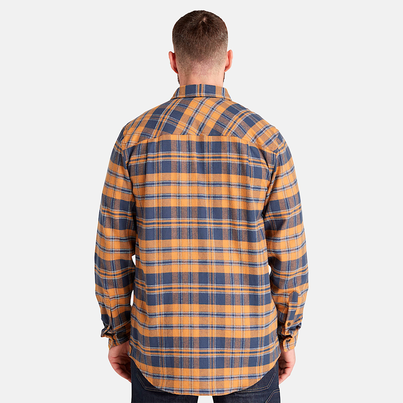 Mens Timberland PRO Woodfort Midweight Flannel Shirt TBL Wheat Boot YarnDyed ALT9