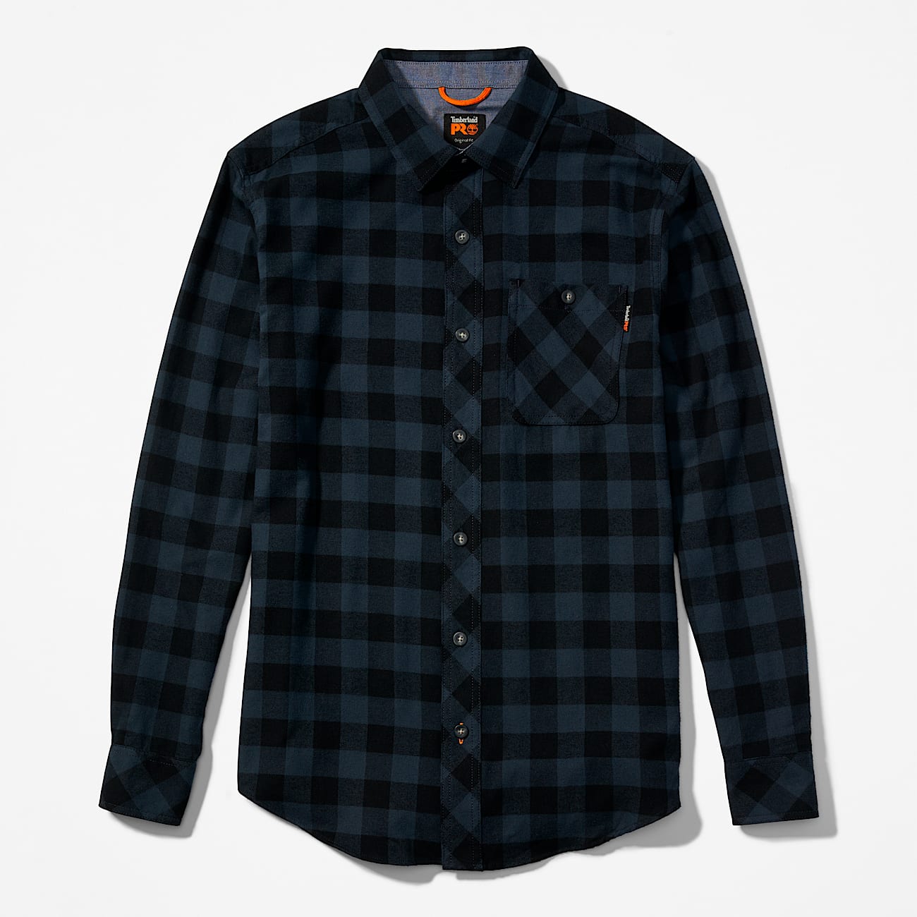 Mens Woodfort Midweight Flannel Work Shirt TBL Navy Buffalo Check ALT10