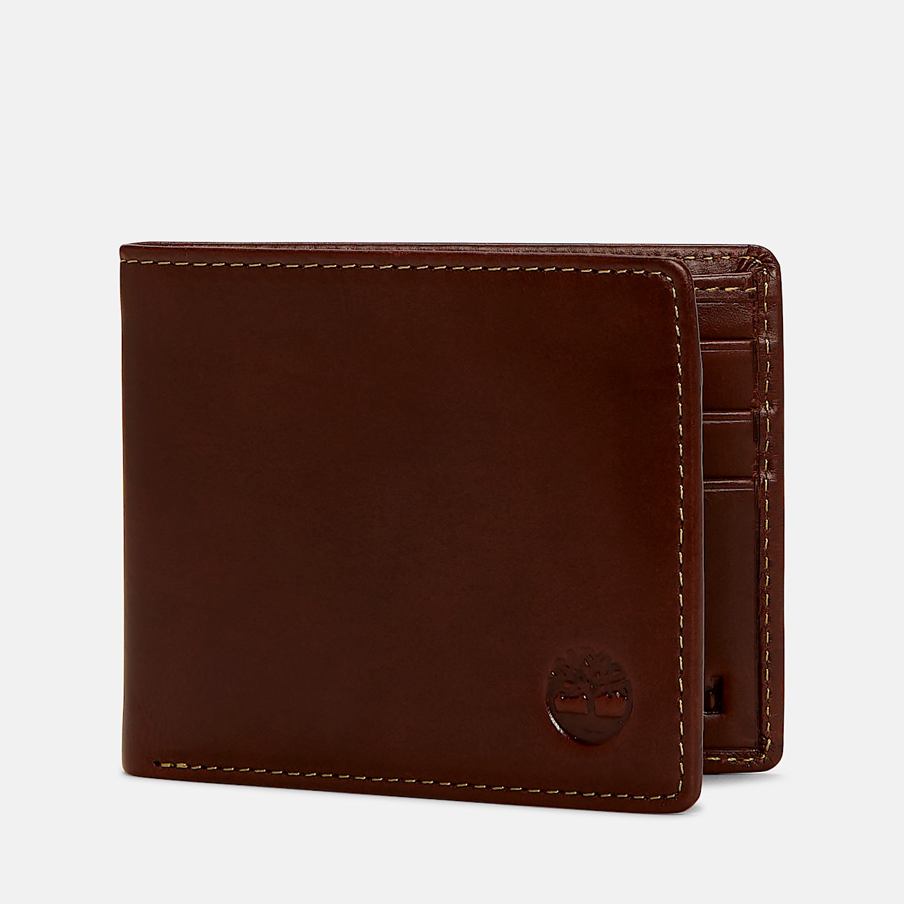 Mens Waxed Leather Passcase Wallet TBL Brown HERO