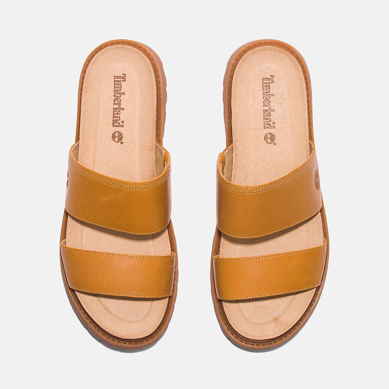 Womens Clairemont Way Slide Sandal TBL Beige FullGrain ALT2