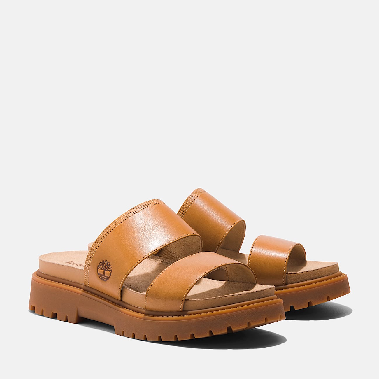 Womens Clairemont Way Slide Sandal TBL Beige FullGrain ALT4