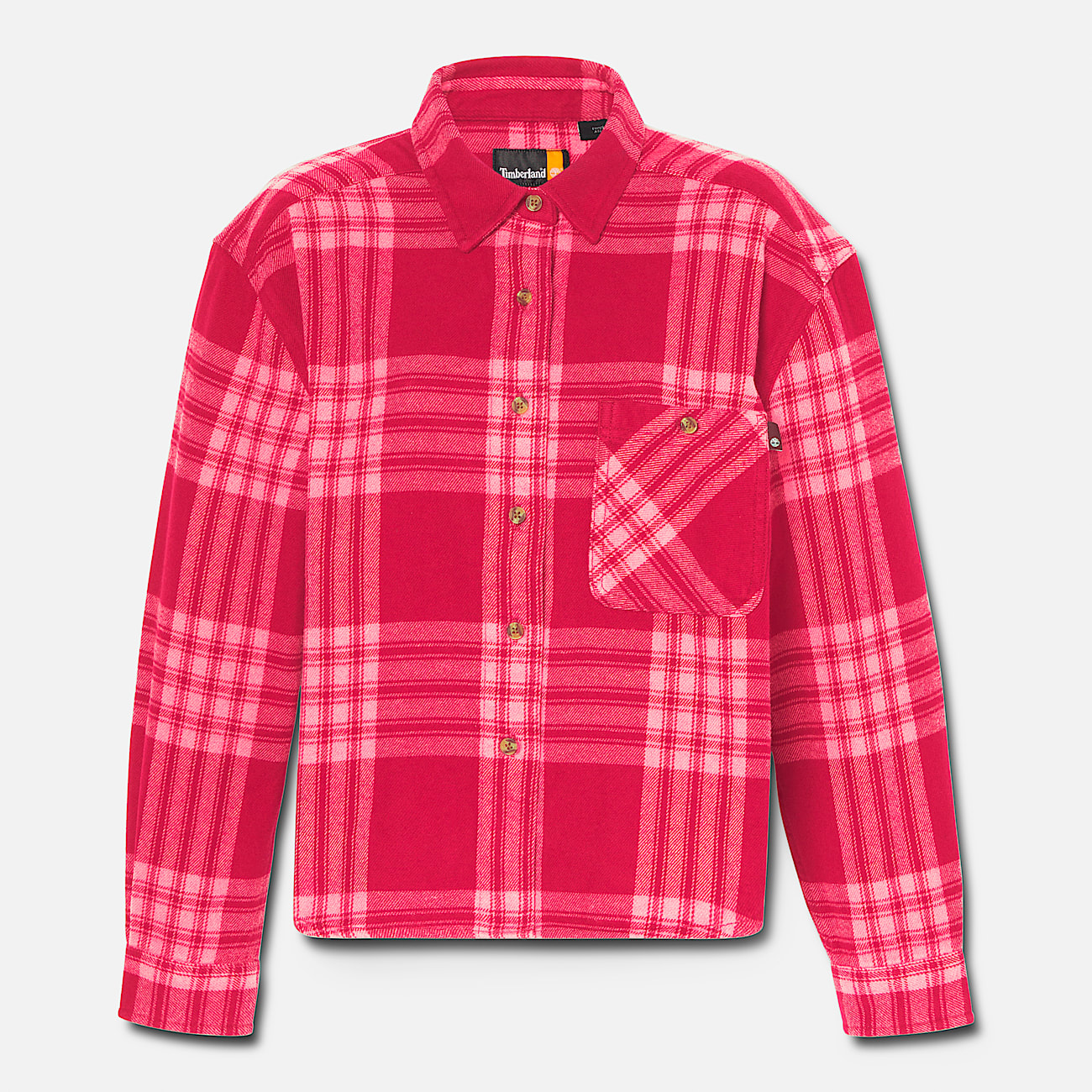 Womens Midweight Flannel Pocket Shirt TBL Beet Red ALT10