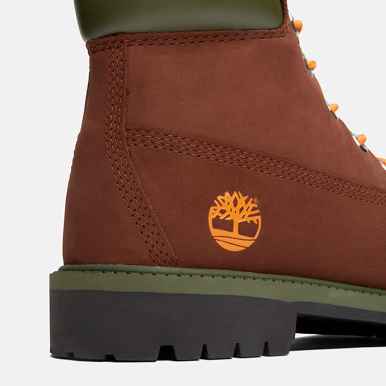 Junior Timberland Premium 6Inch Waterproof Boots TBL Dark Brown Nubuck ALT7