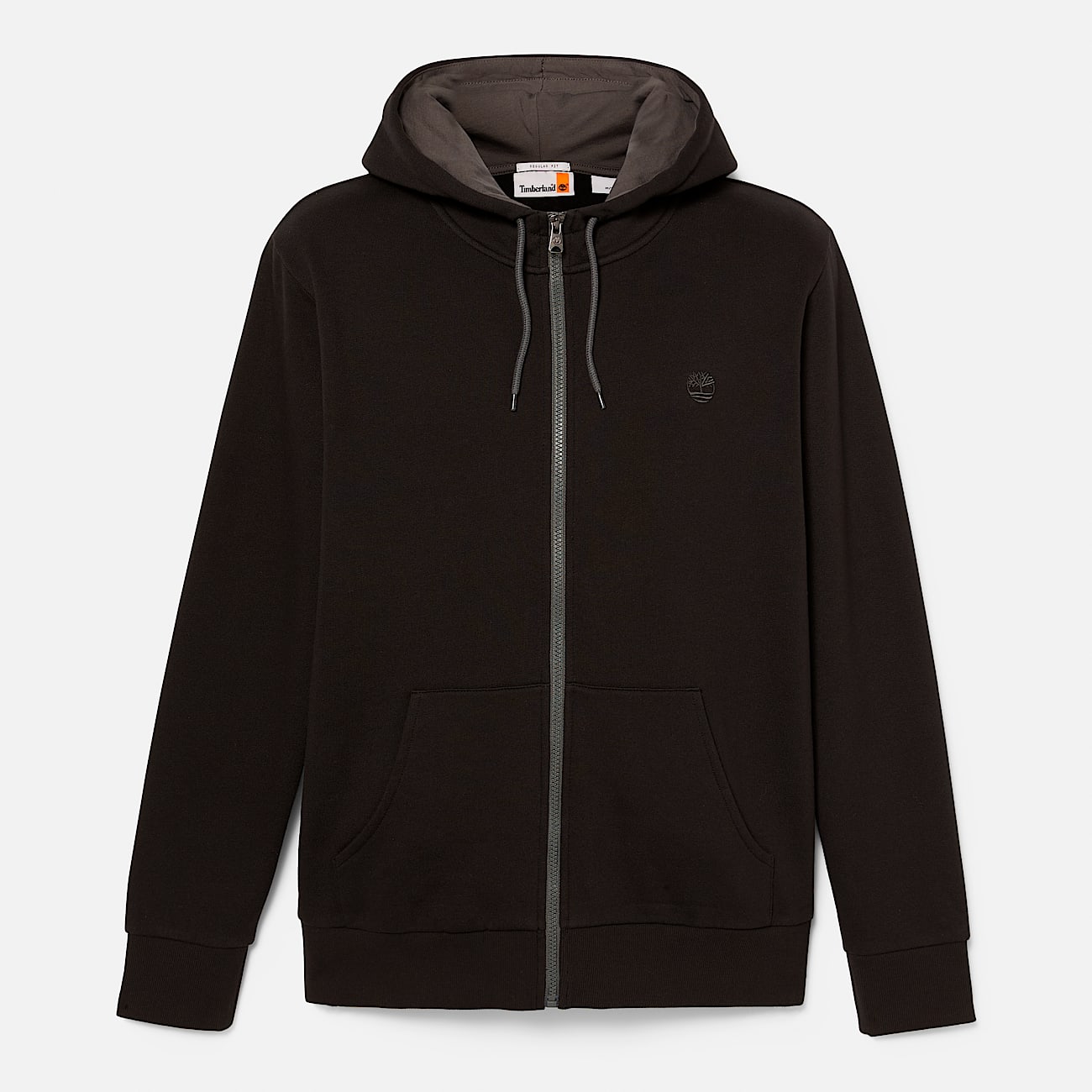 Mens Oyster River Brushed Back Zip Hoodie TBL Black ALT10