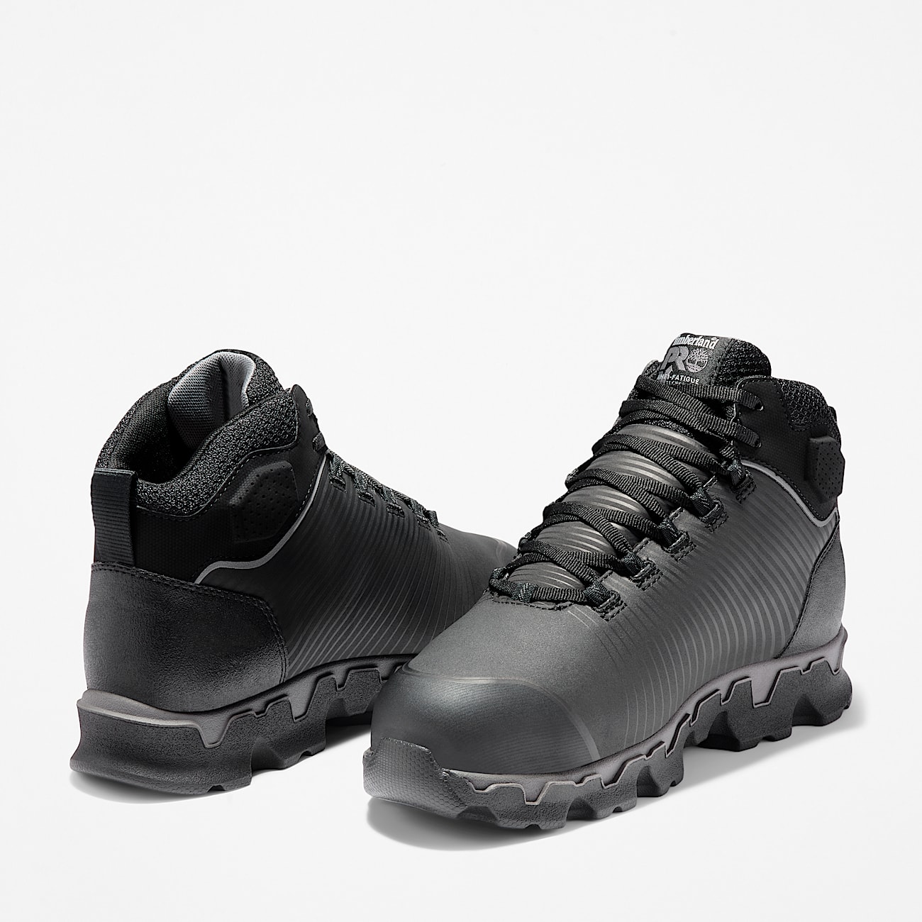 Mens Timberland PRO Powertrain Sport Met Guard Alloy Toe Work Boot TBL Black EverGuard  LeatherGrey ALT5