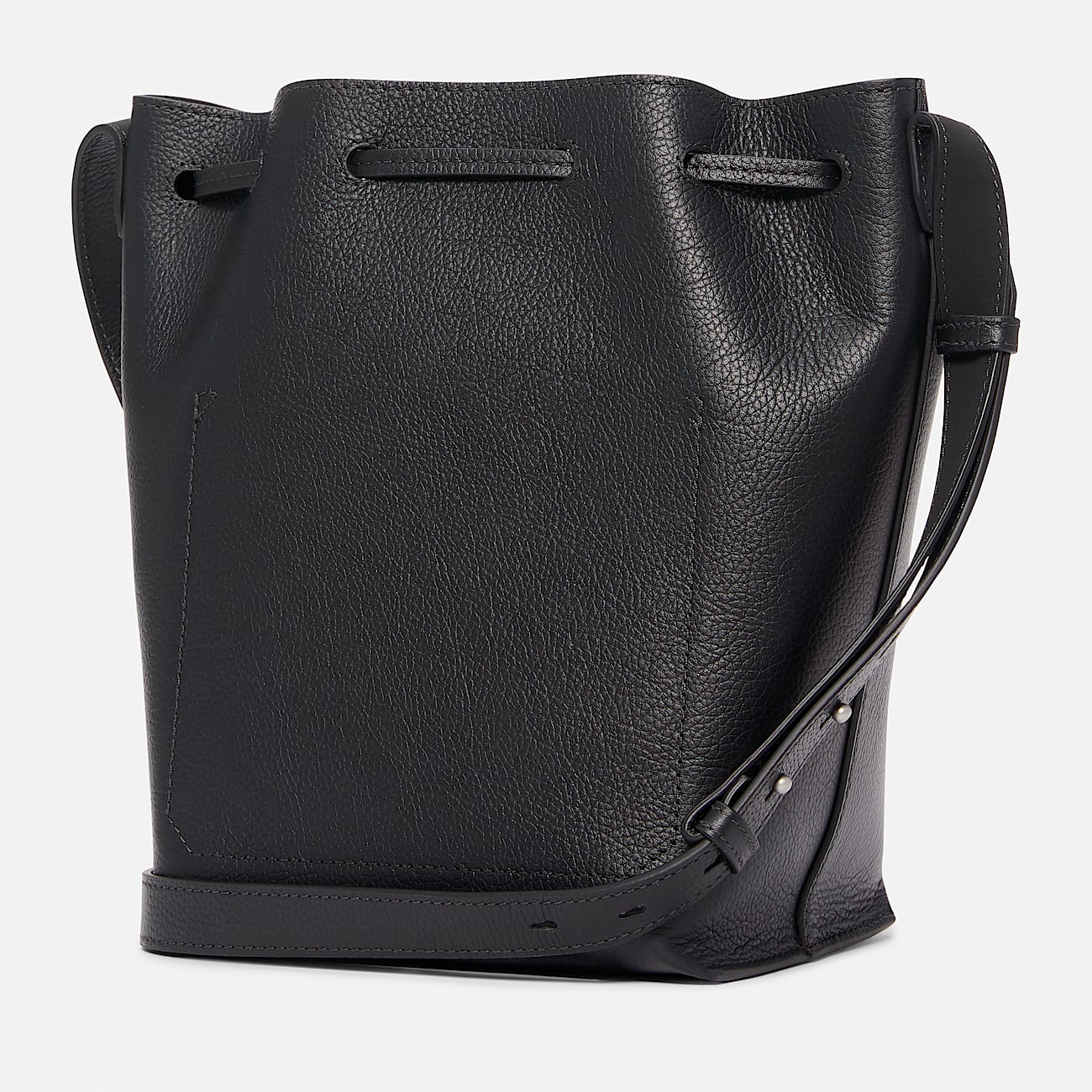 Womens Tuckerman Leather Bucket Bag TBL Black ALT2