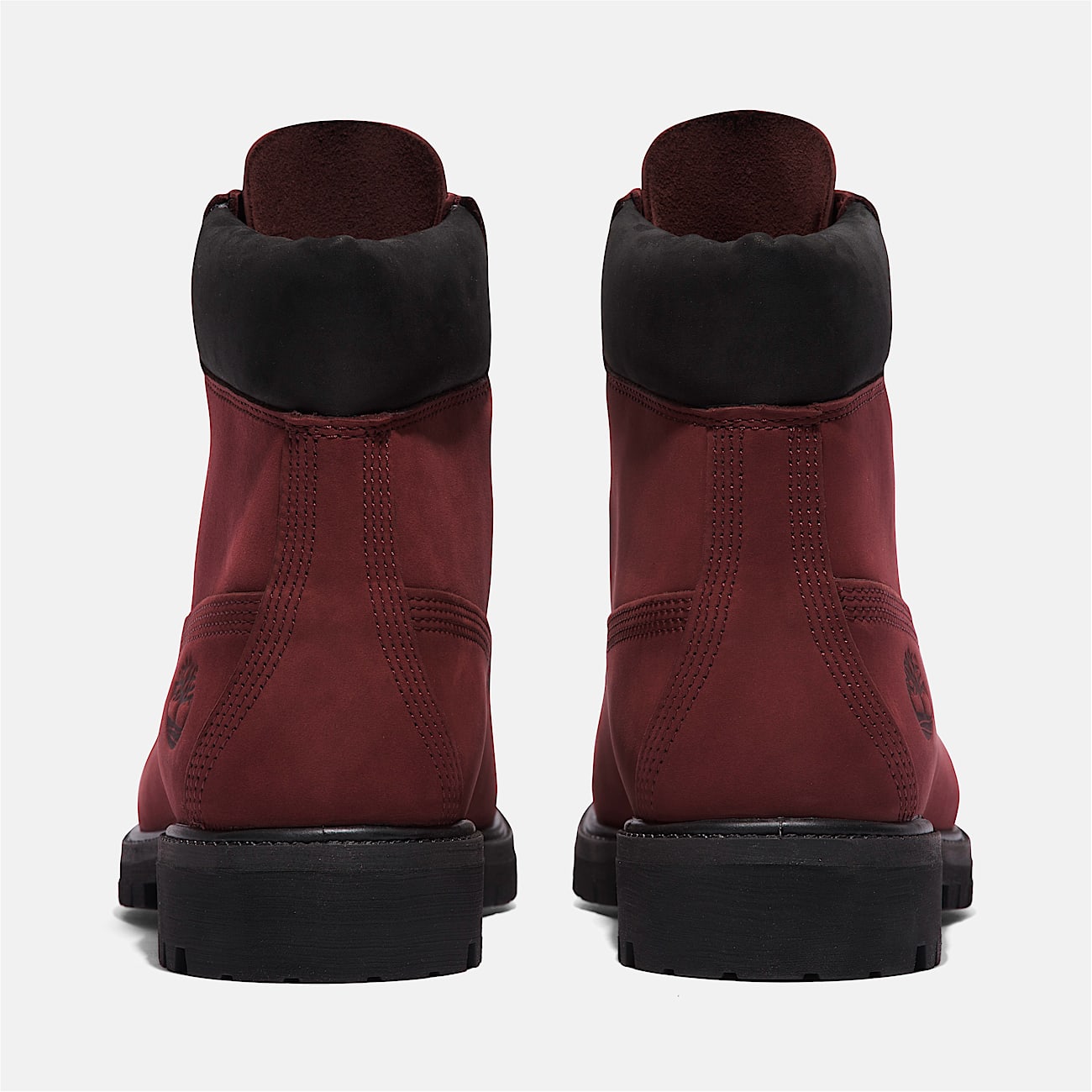 Mens Timberland Premium 6Inch Waterproof Boot TBL Burgundy Nubuck ALT5