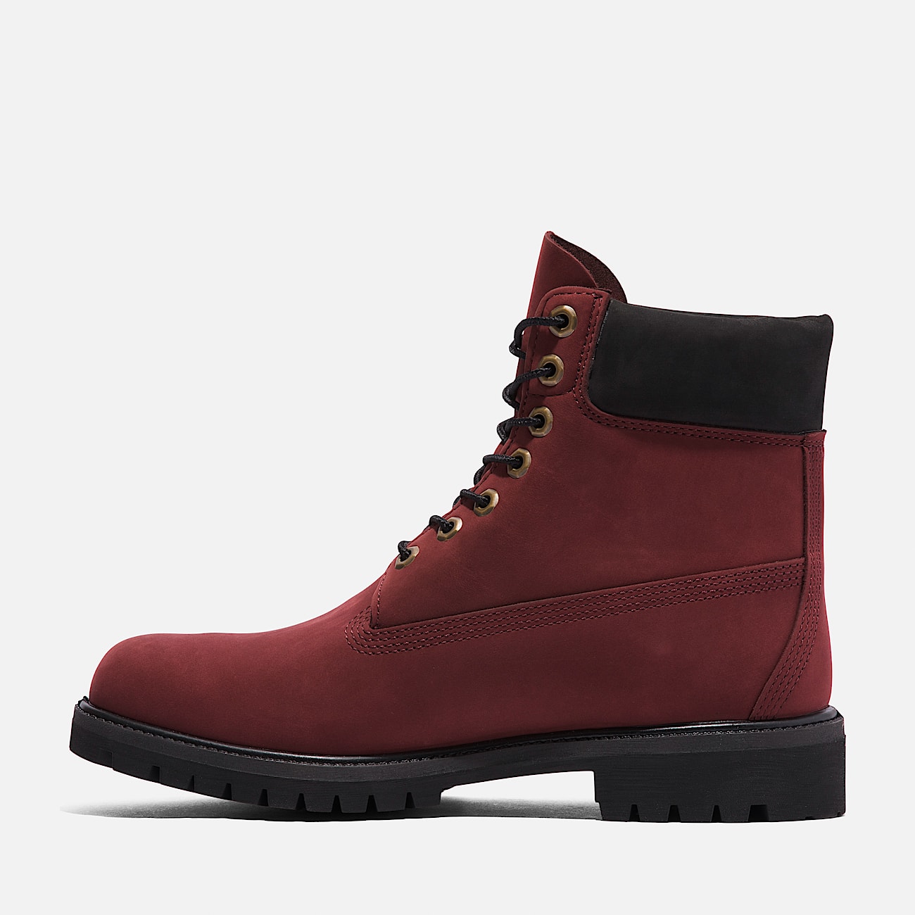Mens Timberland Premium 6Inch Waterproof Boot TBL Burgundy Nubuck ALT6