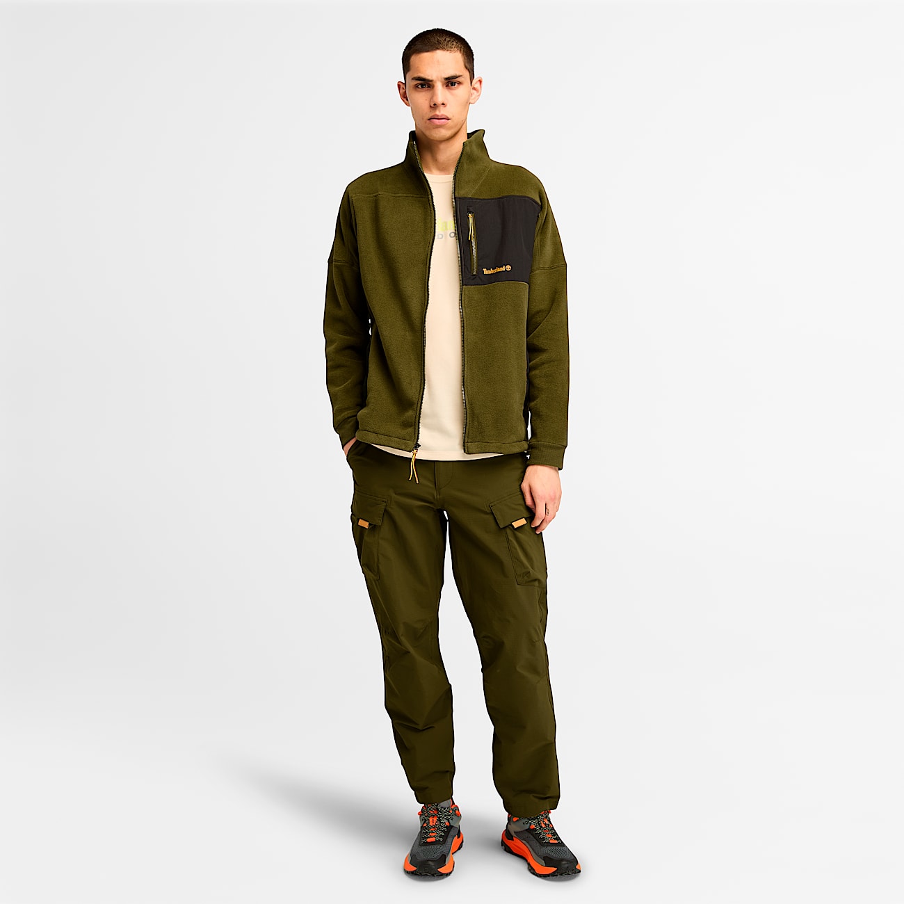 Mens Polartec FullZip Fleece Jacket TBL Dark Olive ALT1