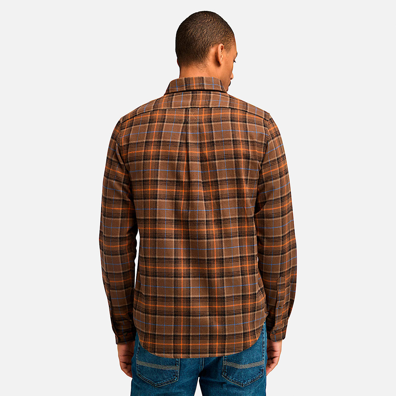 Mens Midweight Flannel Check Shirt TBL Chocolate Chip ALT9