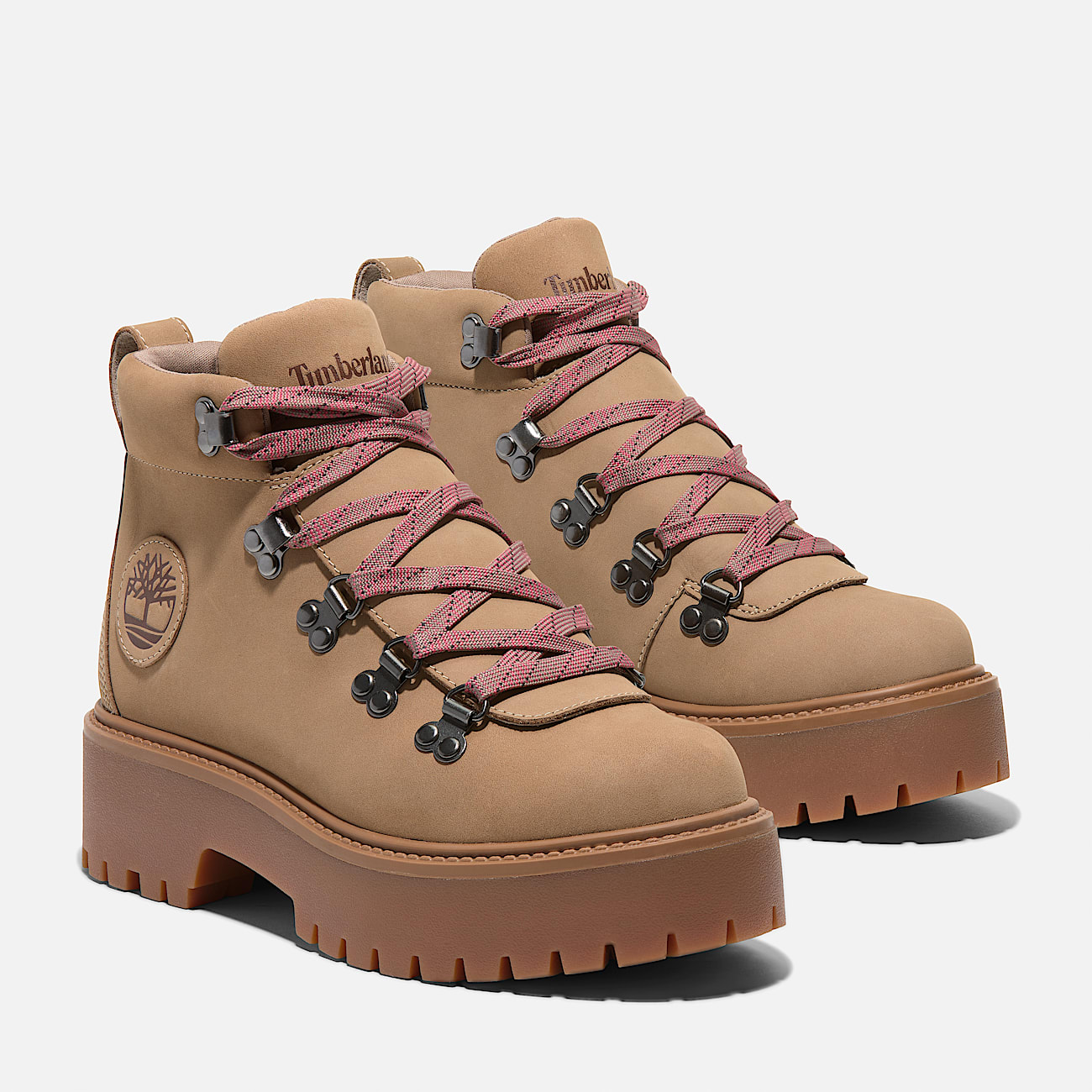Womens Stone Street Mid LaceUp Platform Hiker TBL Beige Nubuck ALT4