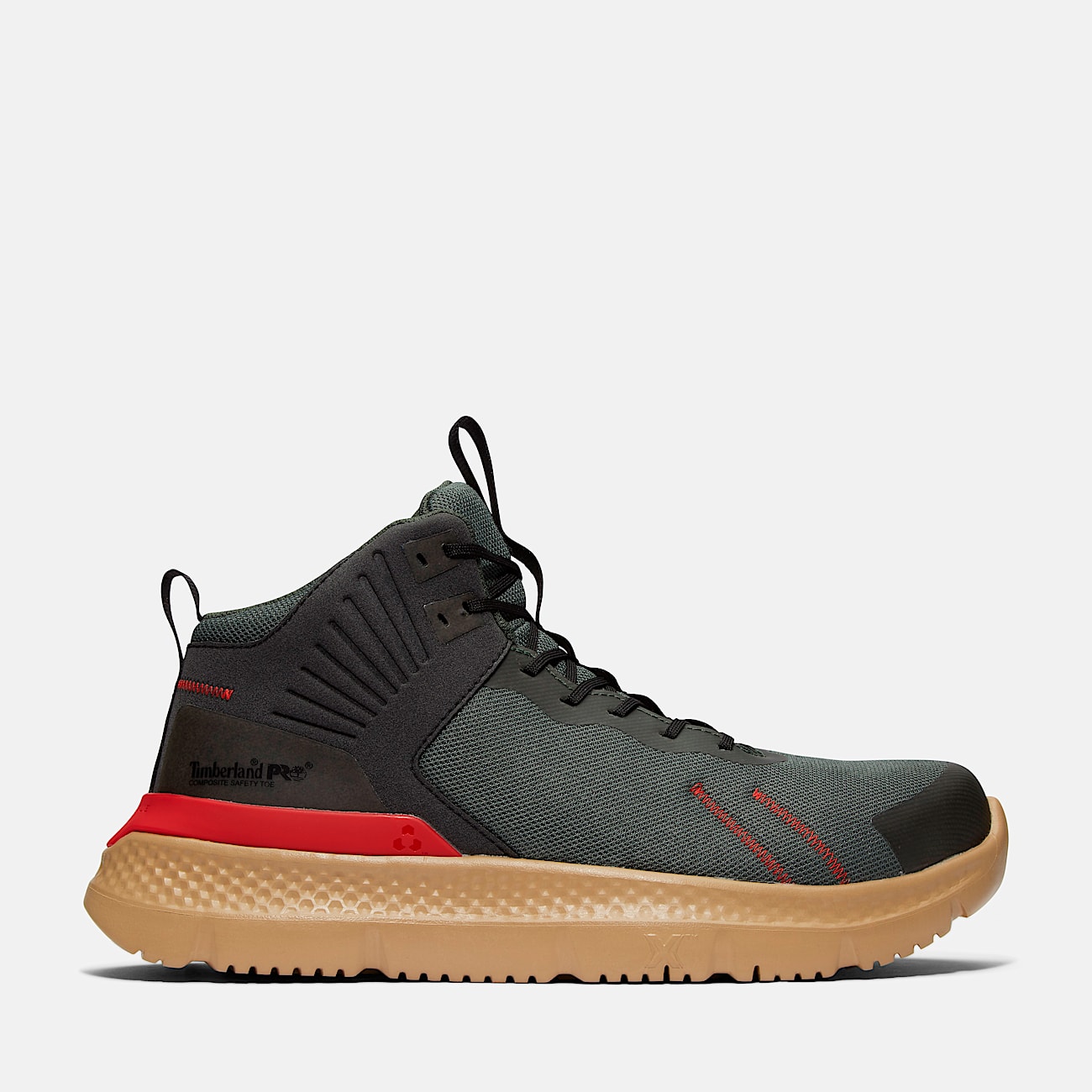 Mens Setra Composite Toe Work Sneaker TBL GreenTan HERO