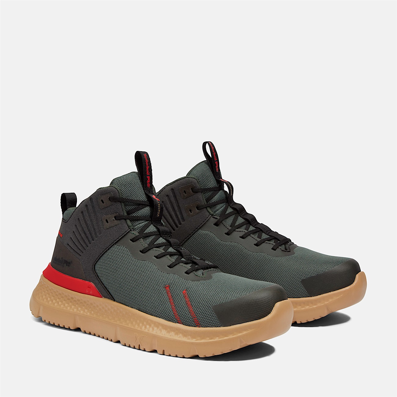 Mens Setra Composite Toe Work Sneaker TBL GreenTan ALT4