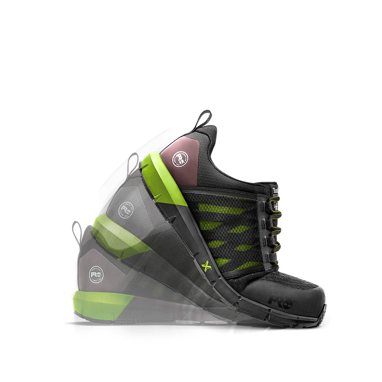 Womens Radius Composite Toe Work Sneaker TBL Black ALT4