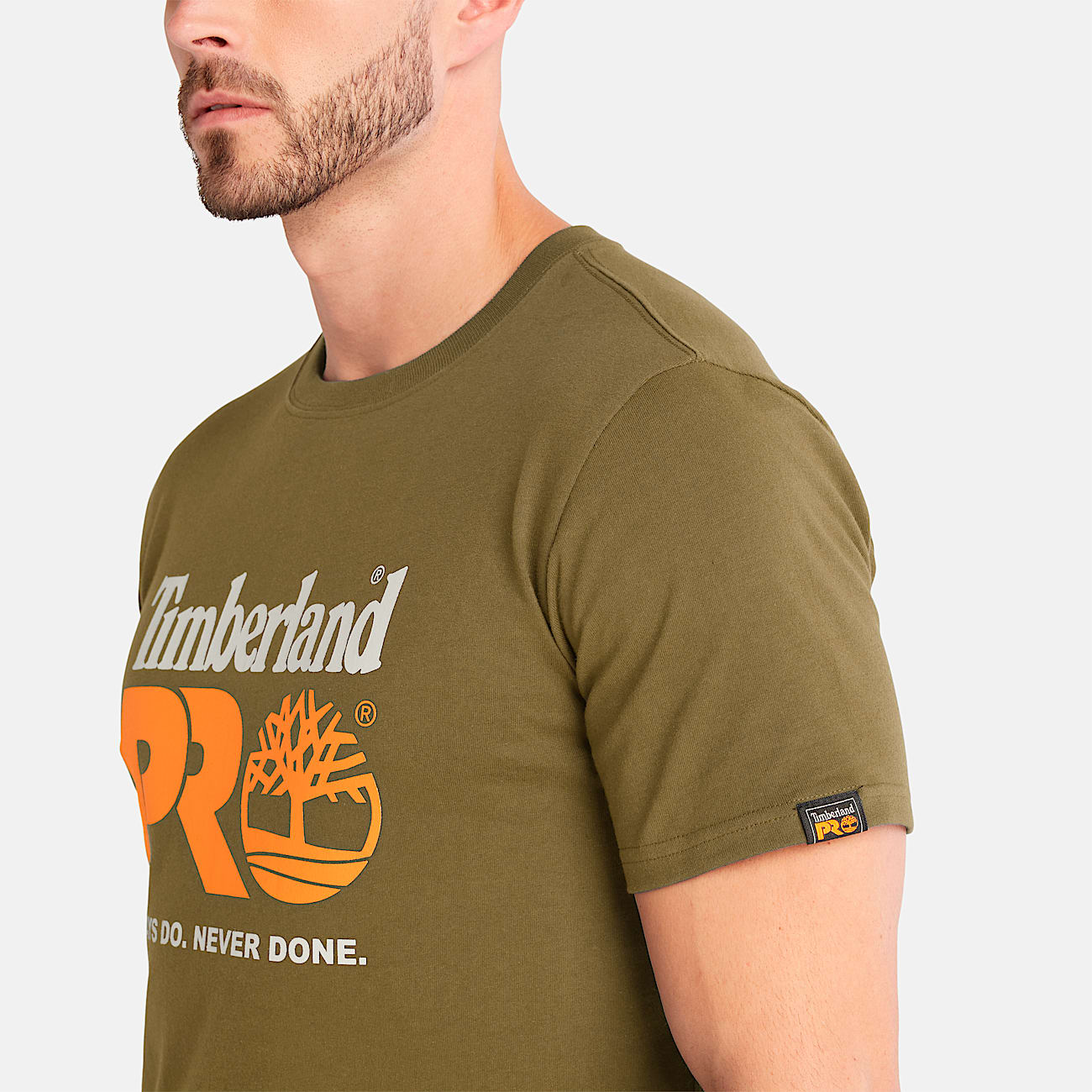 Mens Timberland PRO Core Logo TShirt TBL Burnt Olive ALT3