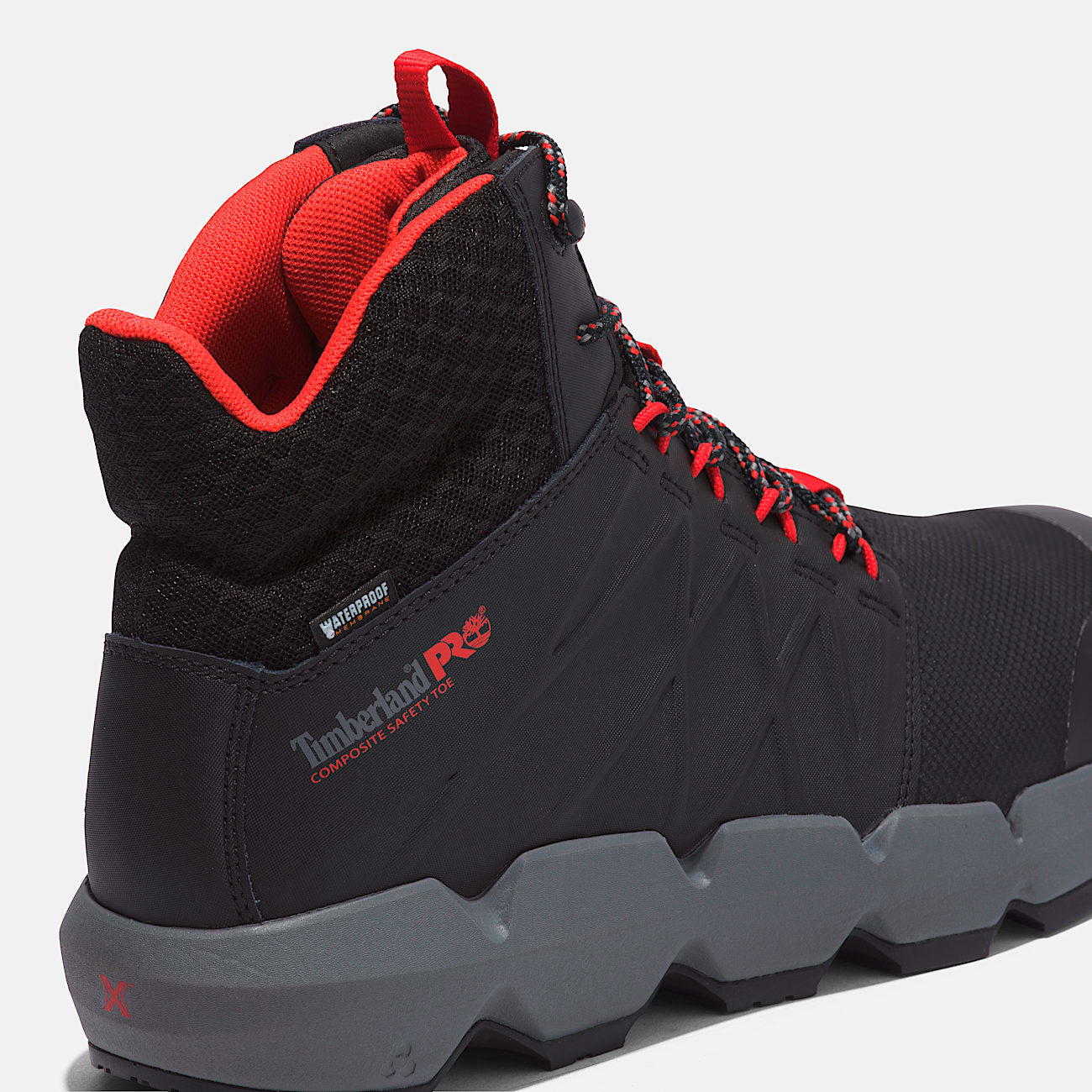 Mens Timberland PRO Morphix Outdoor 6 Waterproof CompToe Work Boot TBL Black ALT7