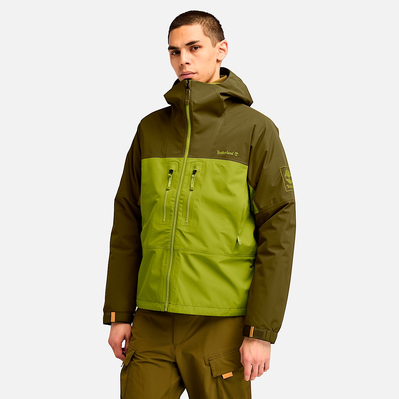 Men's Caps Ridge Waterproof Jacket - Dark Olive/Guacamole