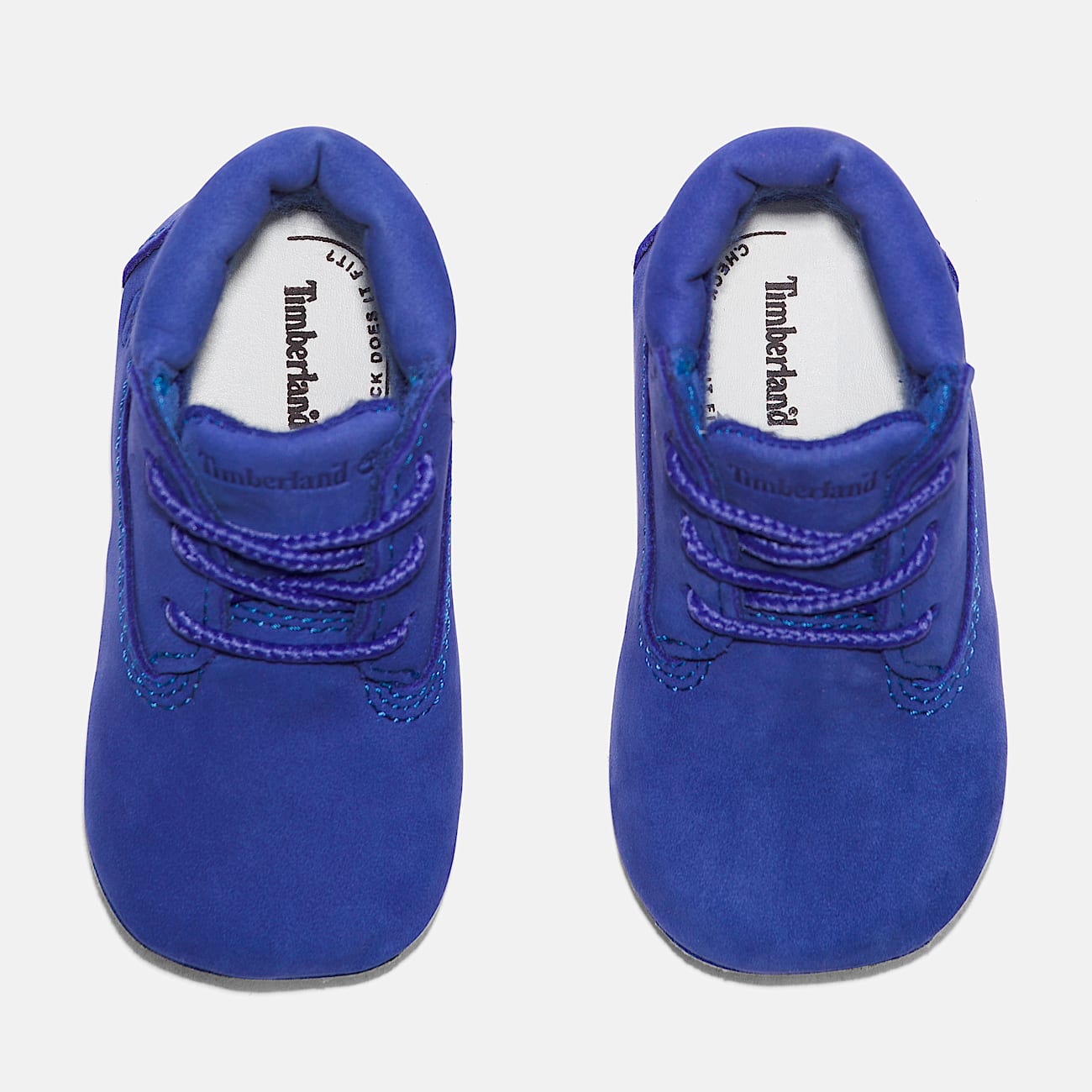 Infant Timberland 50th Edition Crib Bootie with Hat Set TBL Bright Blue Nubuck ALT2