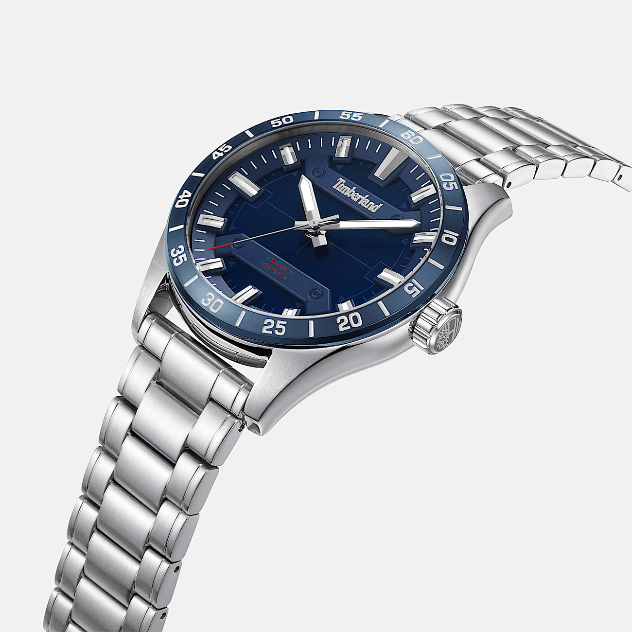 Mens Calverton Watch TBL Blue FaceSilver Band ALT2